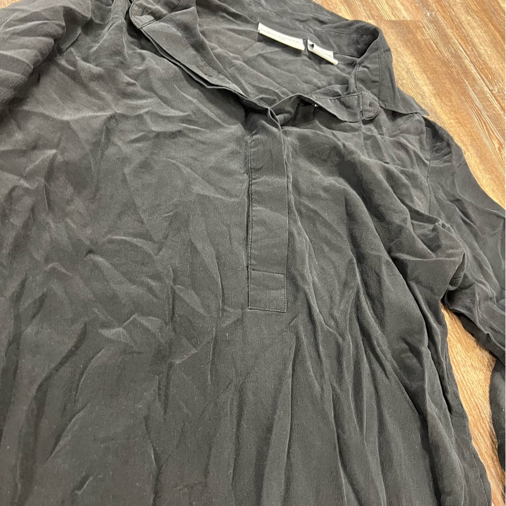 Black Vintage Kathy Ireland Silk Blouse View 2
